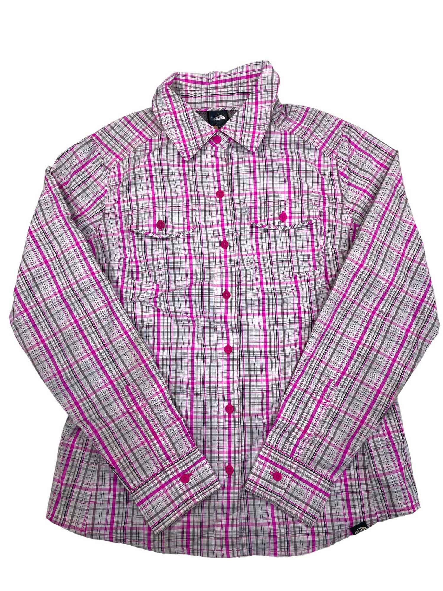 Womens Plaid Button Up Long Sleeve Shirt