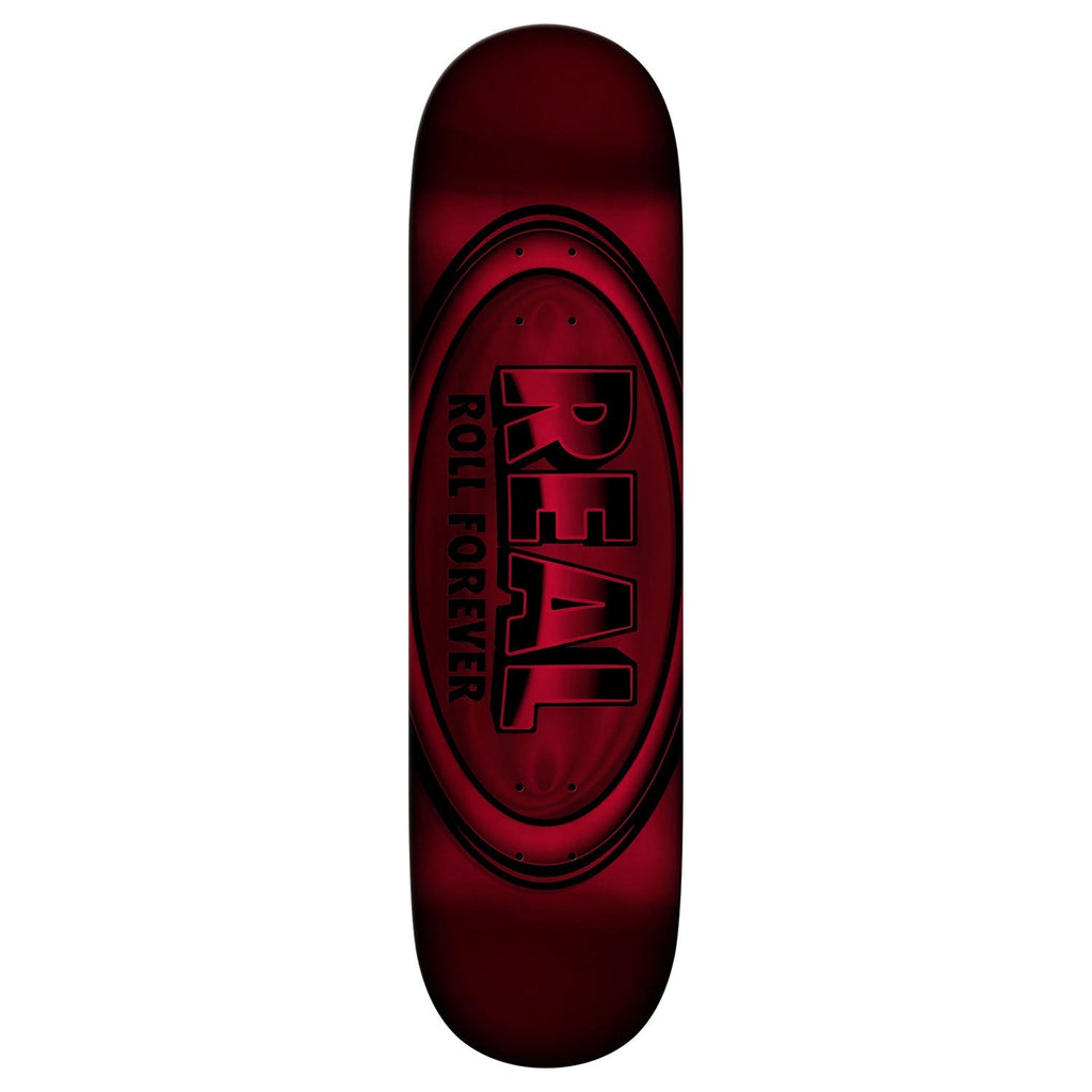 Real Skateboard Deck Basalt DBX Oval 8.38" x 32.25" Red Foil