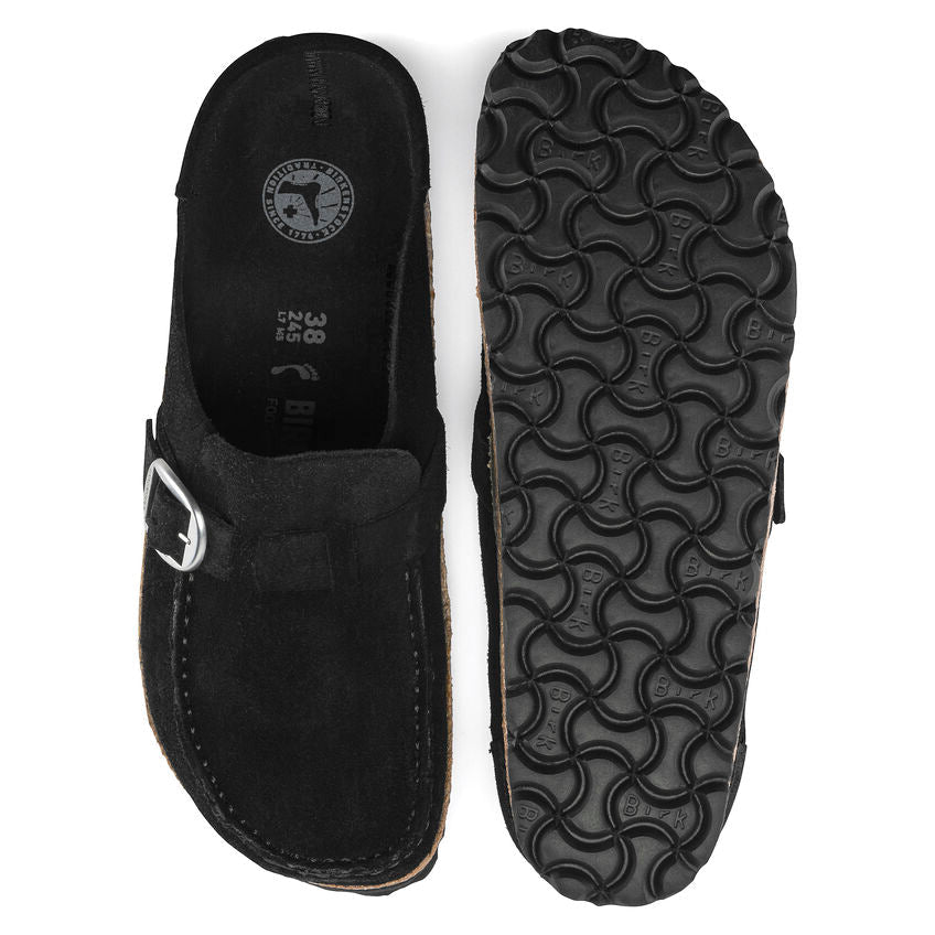 Women's Buckley Suede Leather Black Medium/Narrow