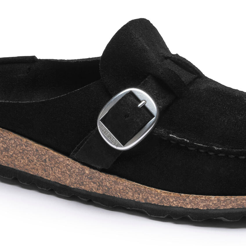 Women's Buckley Suede Leather Black Medium/Narrow