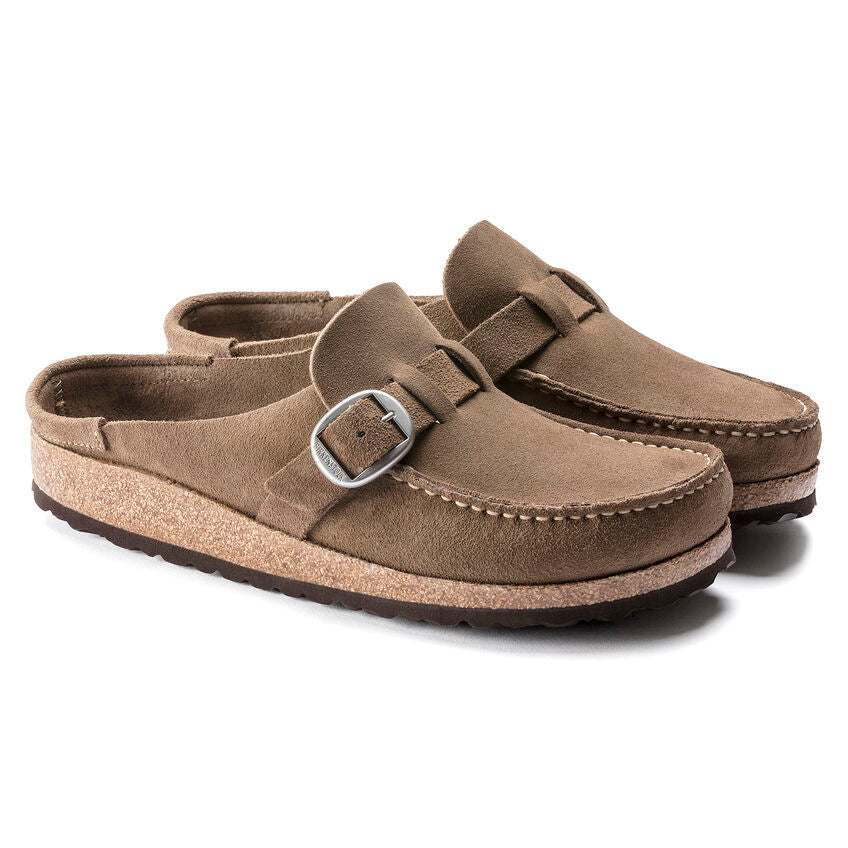 Women's Buckley Suede Leather Gray Taupe Medium/Narrow