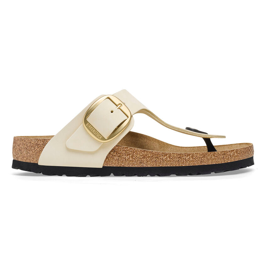 Women's Gizeh Big Buckle Nubuck Leather Ecru Regular/Wide