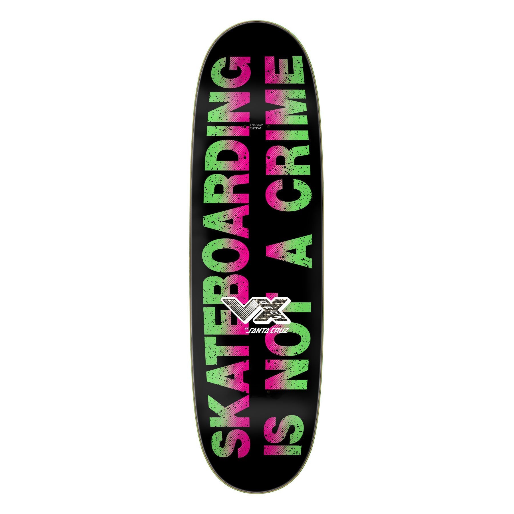 Santa Cruz Skateboard Deck Kendall Street Art Collage VX 9.0" x 32"