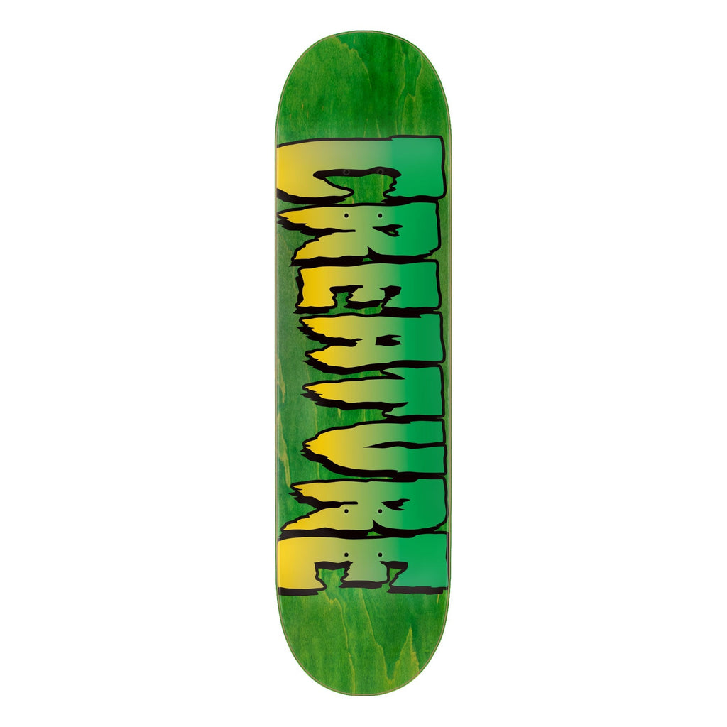 Creature Skateboard Deck Logo Green 7.25" x 29.9"