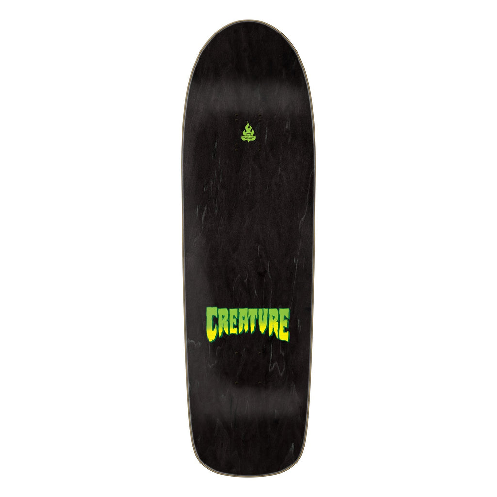 Creature Skateboard Deck Logo Spray Black 9.30" x 31.925"