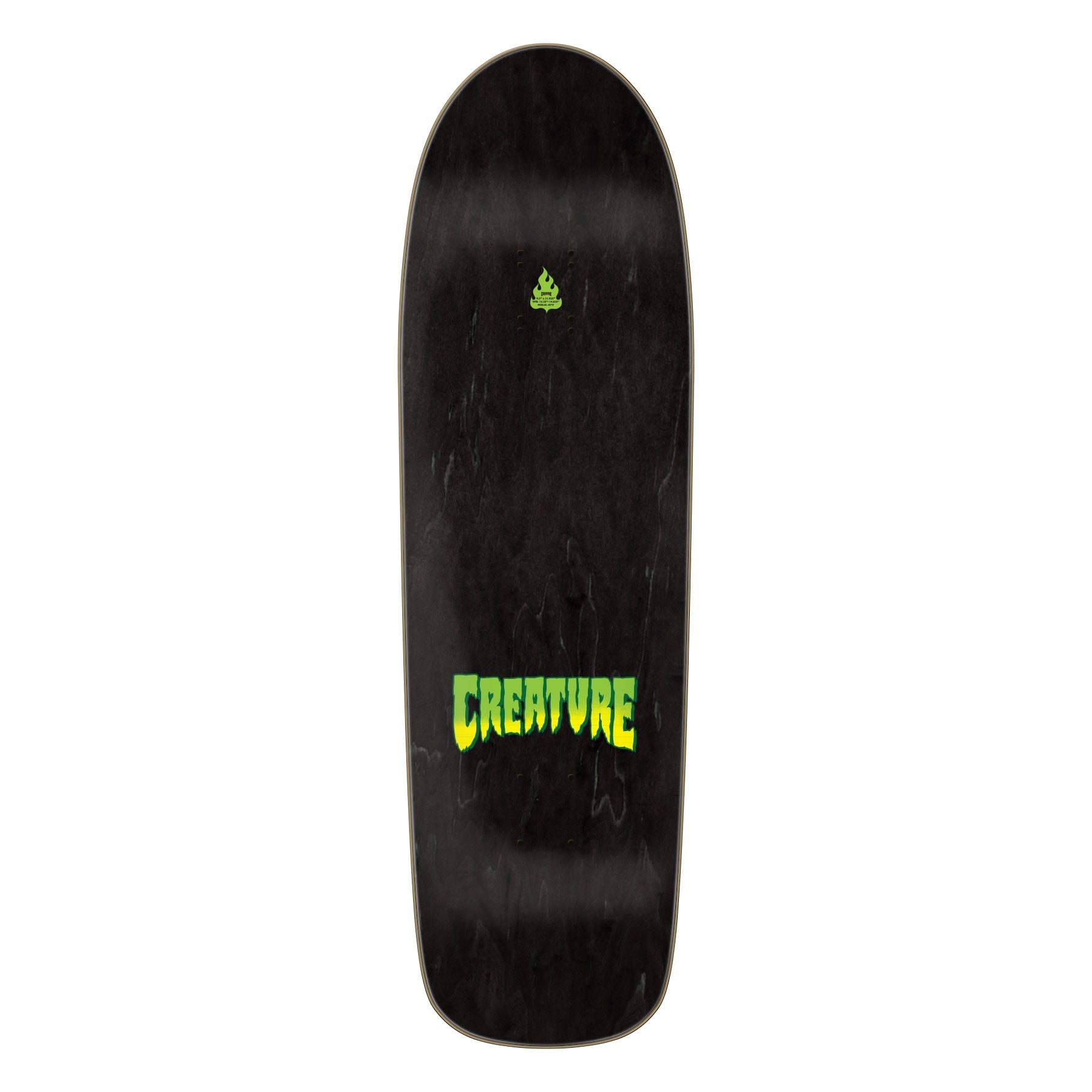 Creature Skateboard Deck Logo Spray Black 9.30" x 31.925"