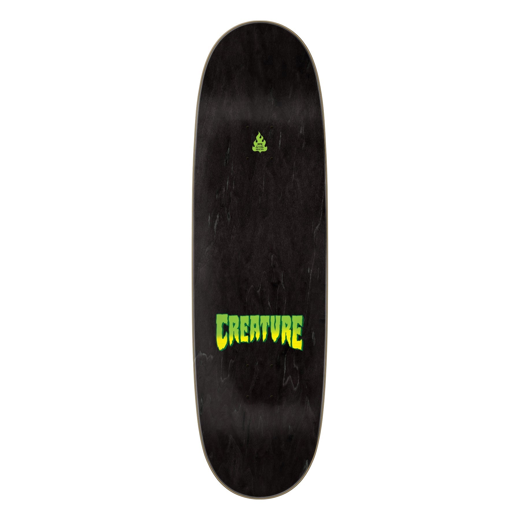 Creature Skateboard Deck Logo Spray Black 9.0" x 32"