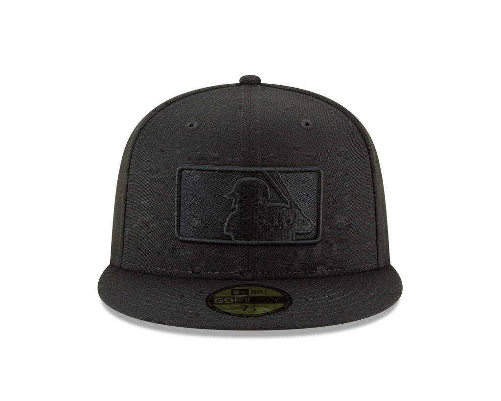 MLB Batterman Logo New Era Men's Black on Black 59Fifty Fitted Hat
