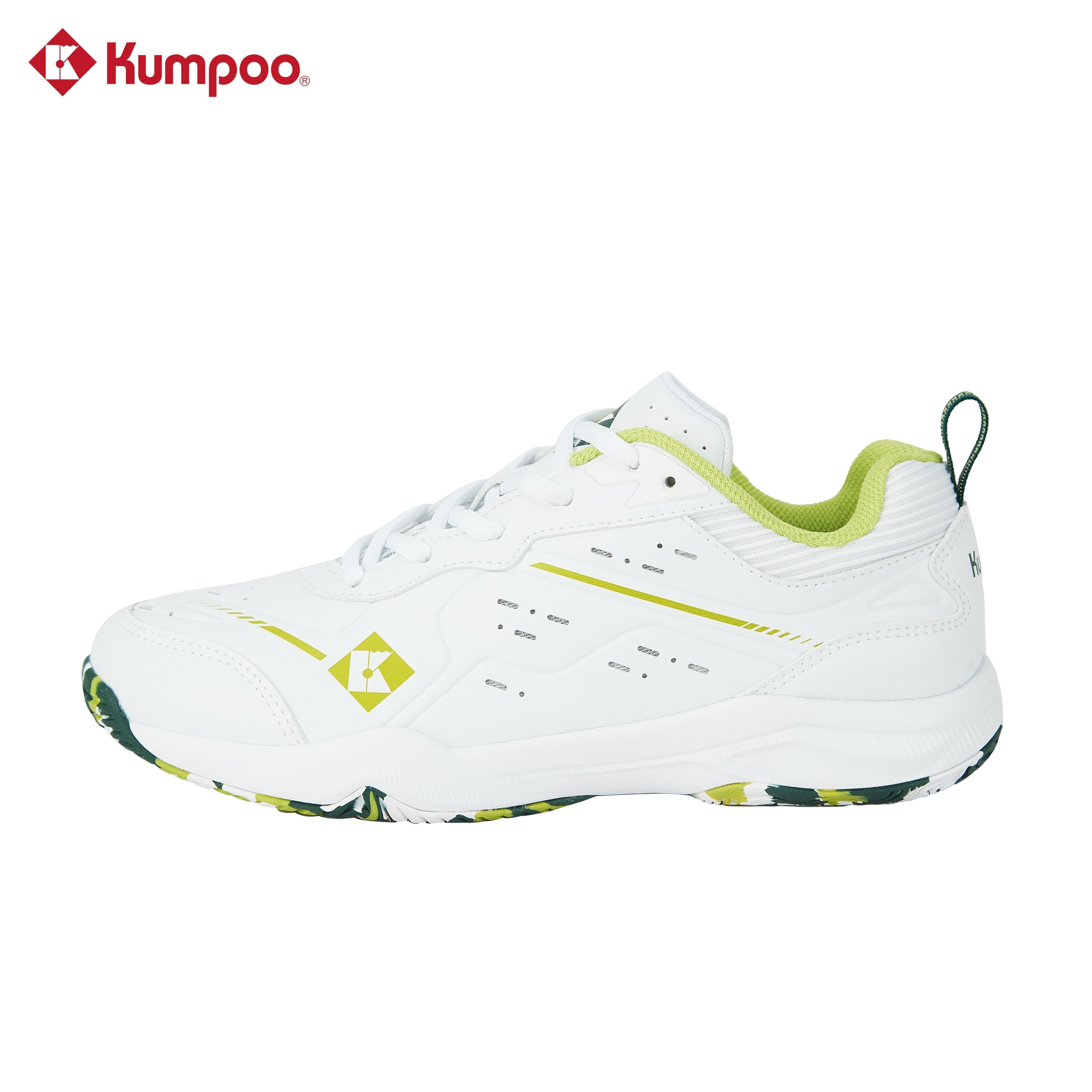 Kumpoo KH-E317 Badminton Shoe (White/Green)