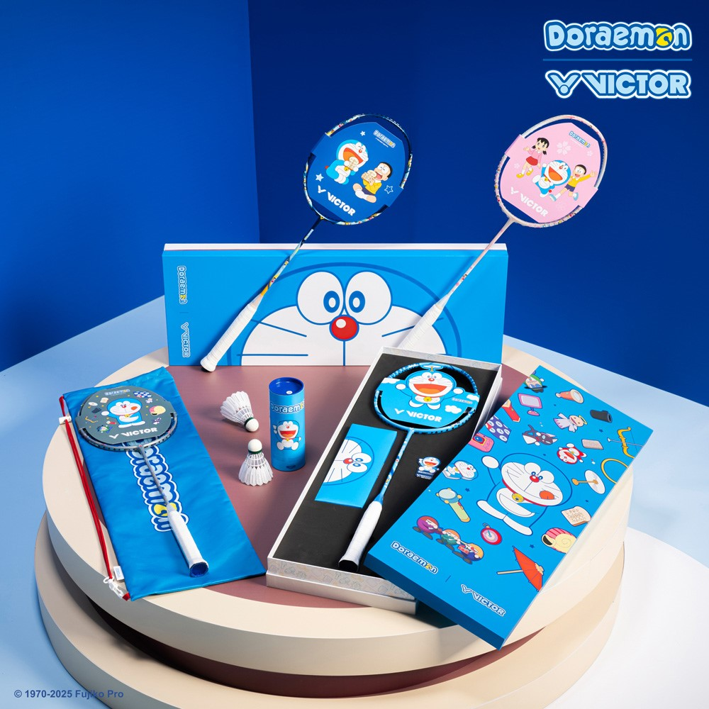 Victor x Doraemon Racket Combo Gift Box - DRM-SET-IB - Unstrung