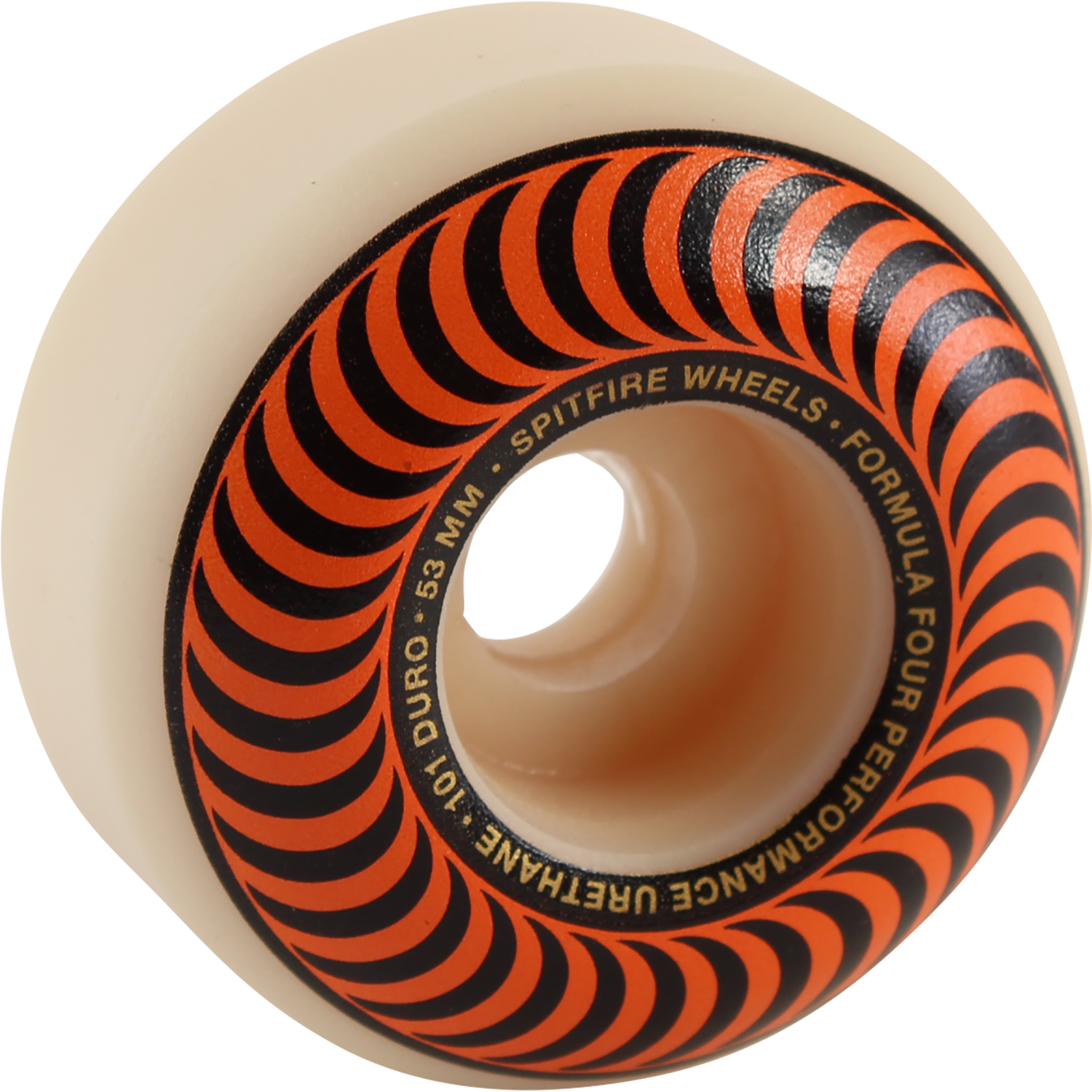 Spitfire Wheels F4 Classic Swirl 53mm 101a - White/Orange (Set of 4)