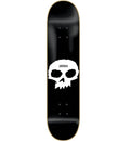 Zero Single Skull Skateboard Deck - 7.75" Black/White