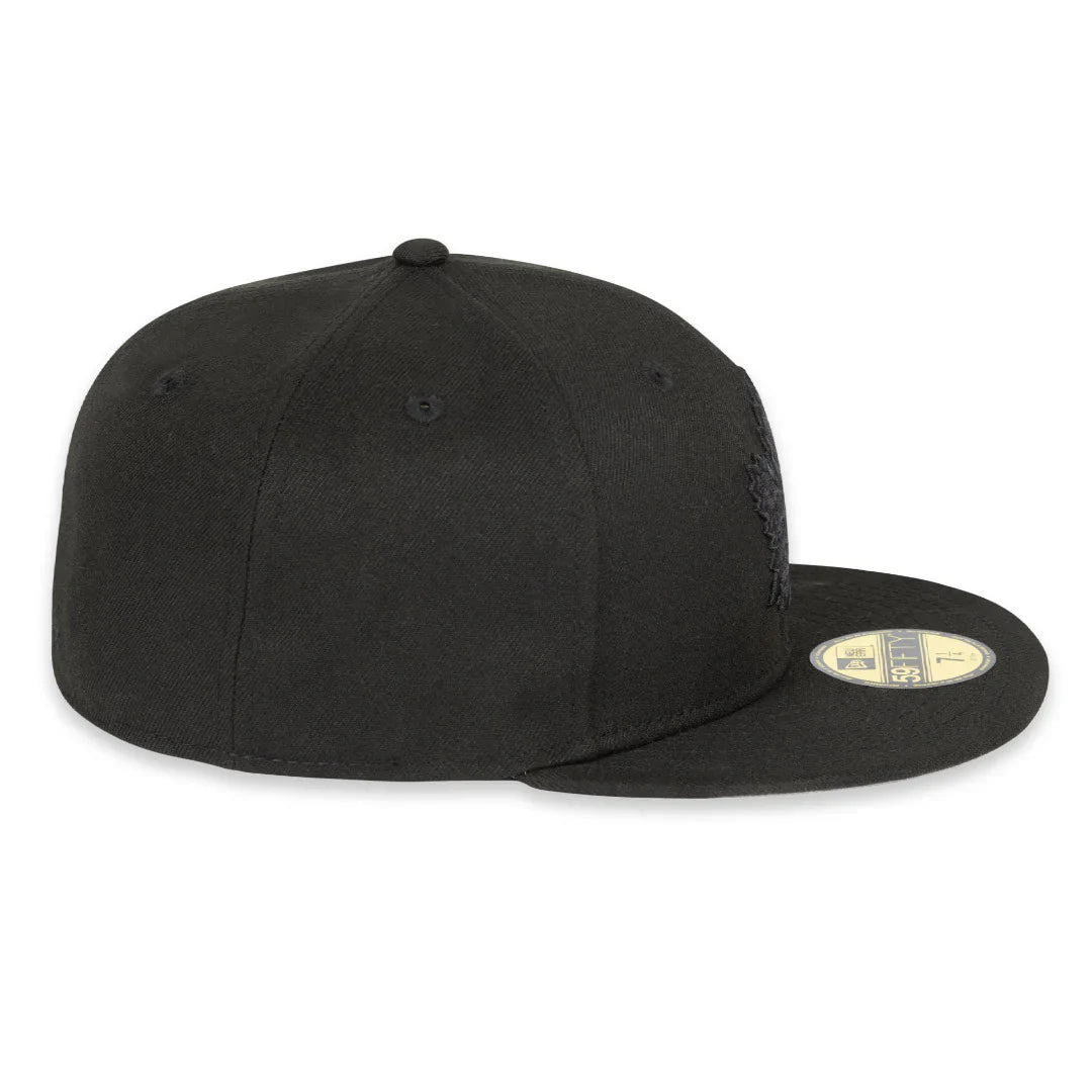 Toronto Maple Leafs NHL New Era Men's Black on Black 59Fifty Fitted Hat