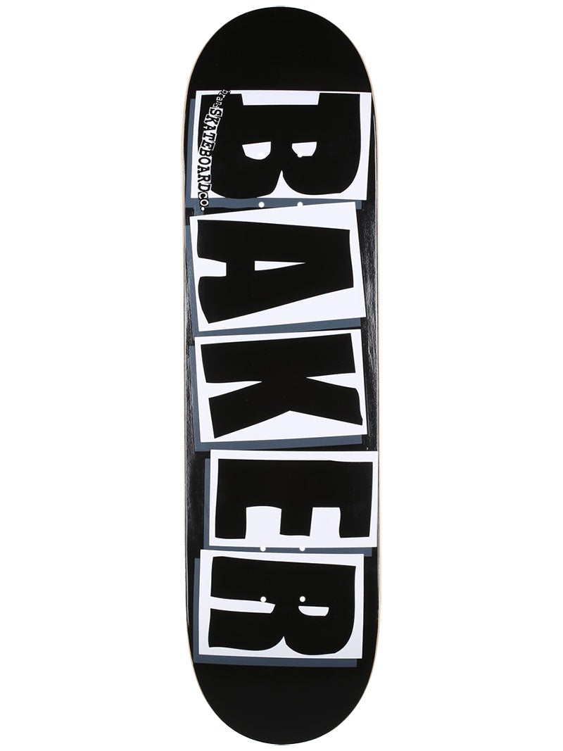 Baker Brand Logo Skateboard Deck - 8.475″ Black/White
