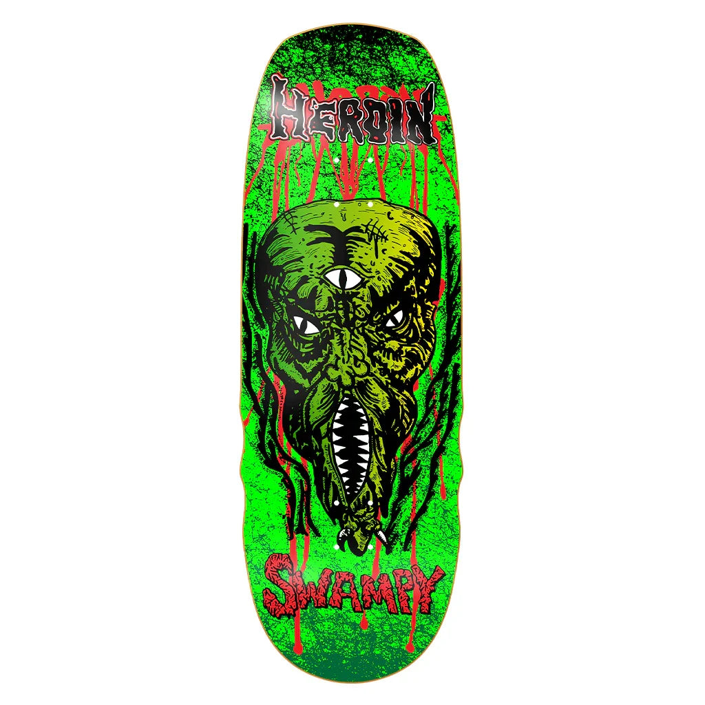 Heroin Swampy KO2 Slime Face Skateboard Deck - 10.6"
