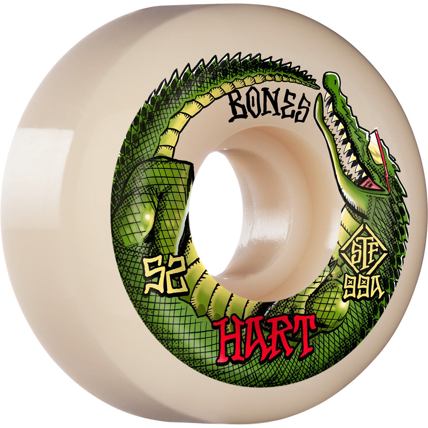 Bones STF Hart Speed Gator V5 52mm 99a Wheels - White (Set of 4)