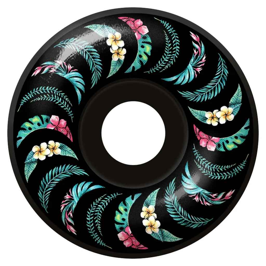Spitfire Wheels F4 Floral Classic 55mm 99a - Black (Set of 4)