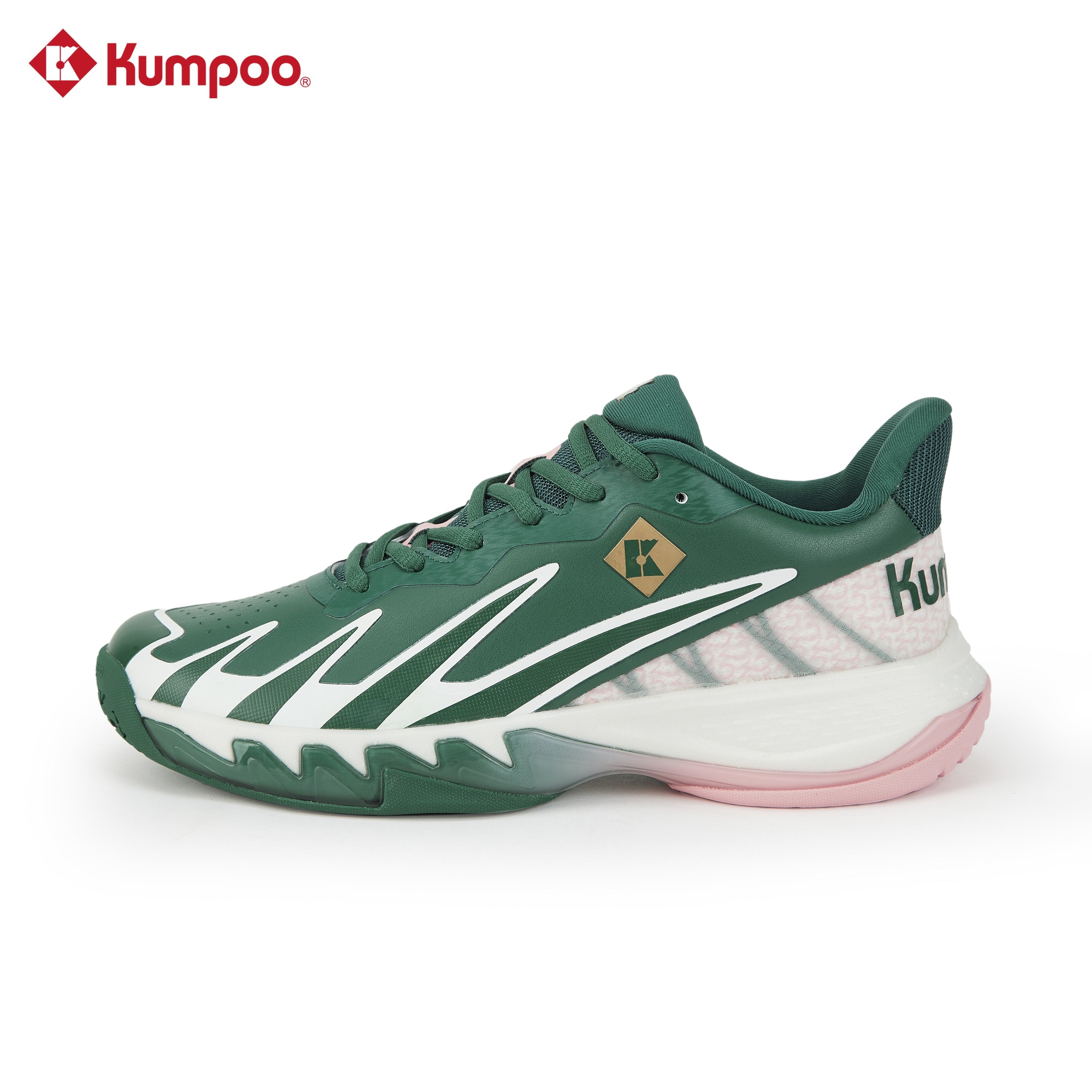 Kumpoo Badminton Shoe- KH-G828 25th(Green/Pink)