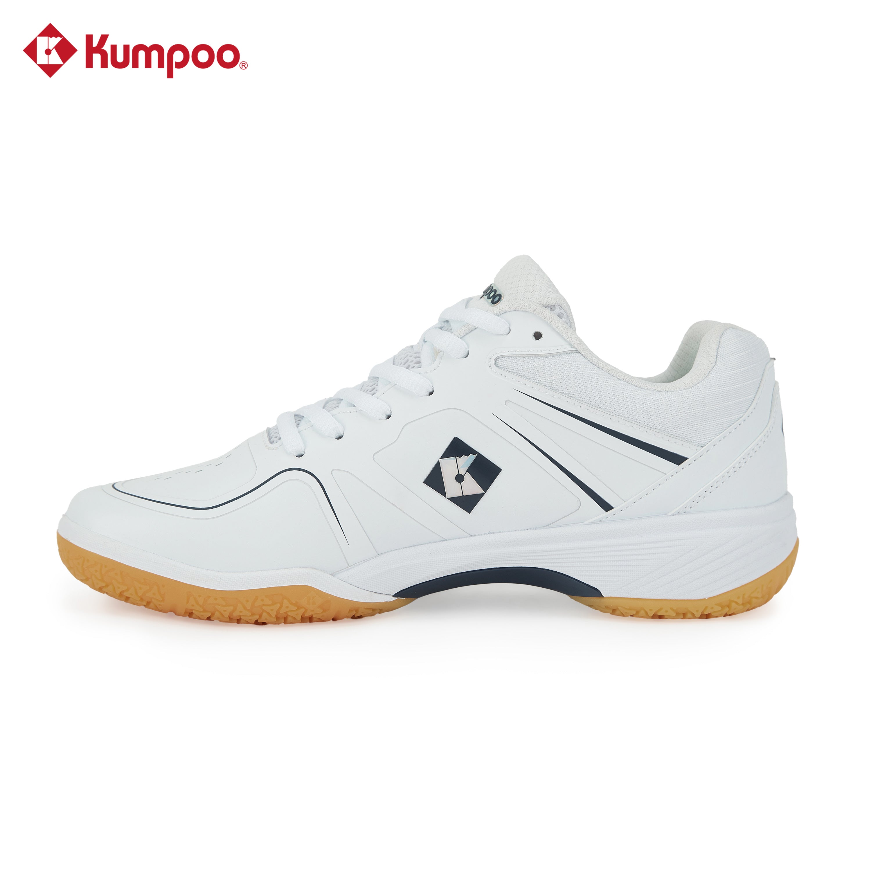 Kumpoo KH-G805 Lite Pro Badminton Shoe(White/Navy Blue)