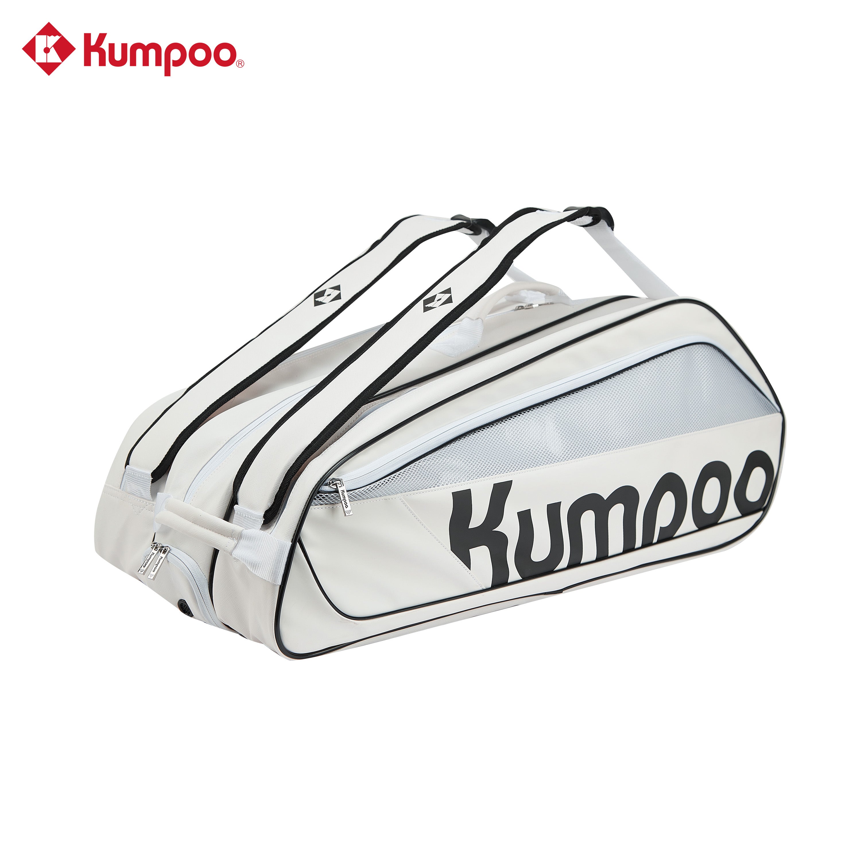Kumpoo Badminton Bag- KB-591 [9 PK] (White/Black)