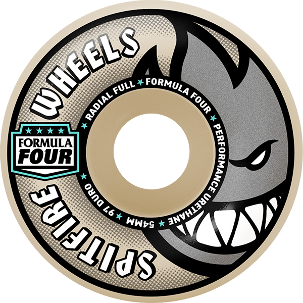 Spitfire Wheels F4 Radial Full 54mm 97a - Natural (Set of 4)