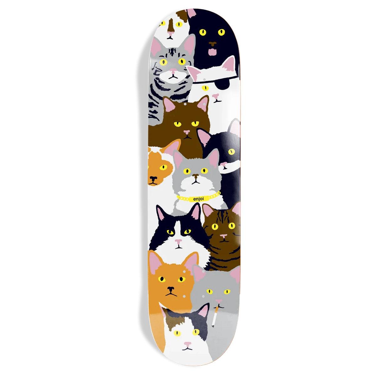 Enjoi Skateboard Deck Cat Collage 8.0" x 31.63"