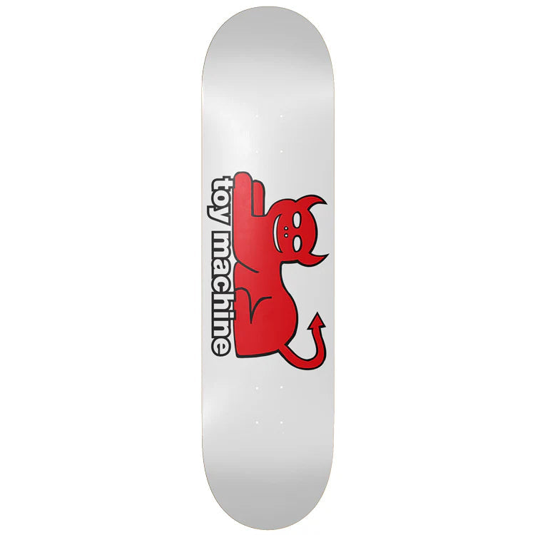 Toy Machine Skateboard Deck Devil Cat White 8.75" x 32.75"