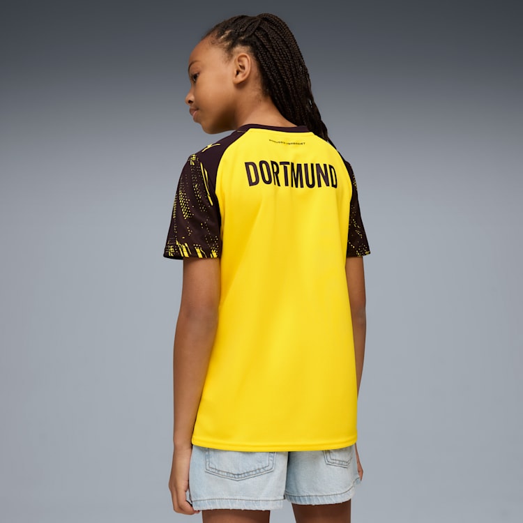 Puma Borussia Dortmund Replica Home 25/26 Big Kids' Soccer Jersey