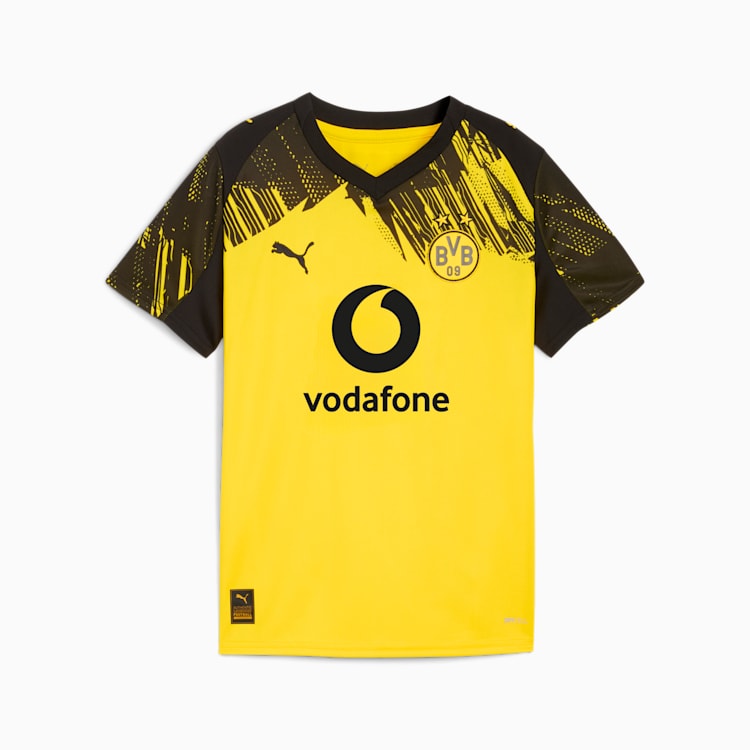 Puma Borussia Dortmund Replica Home 25/26 Big Kids' Soccer Jersey