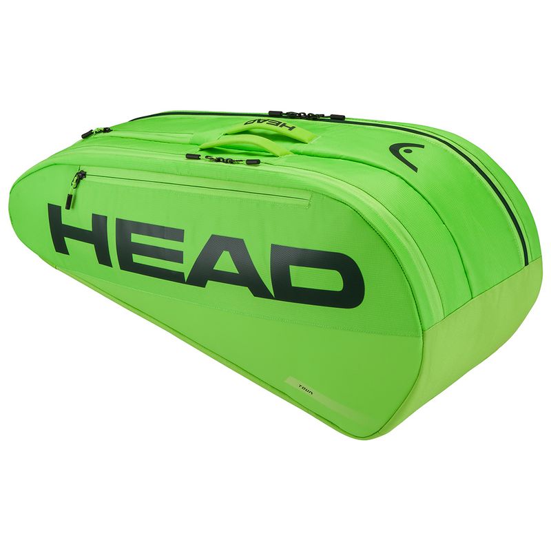Head Tour M Tennis Racquets Bag 6 Pack Sharp Green