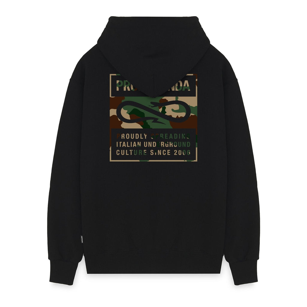 PROPAGANDA Felpa con zip Label Camo art. 26SSPRFE535 col. BLACK