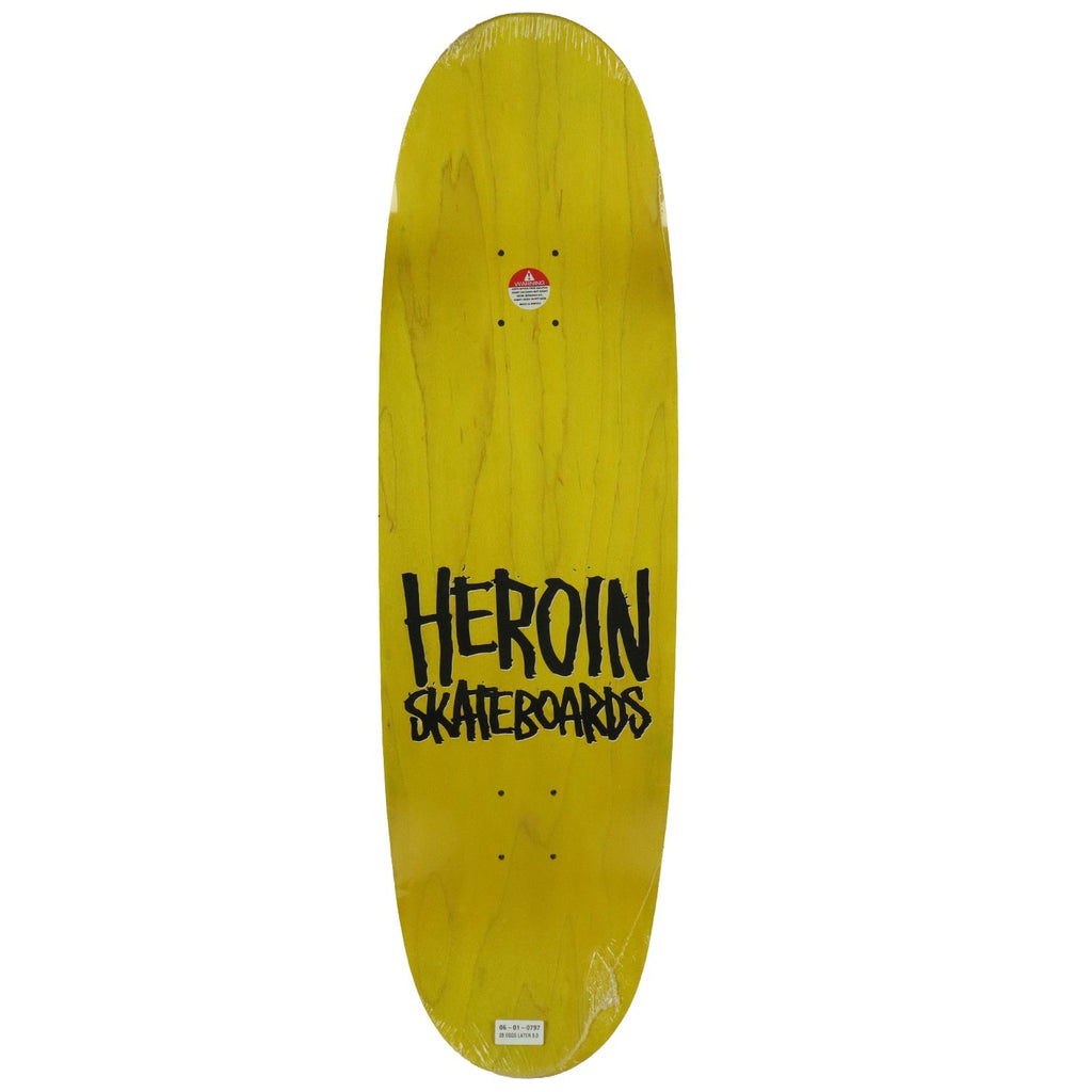 Heroin Skateboard Deck 28 Eggs Later 9.0" x 31.9"