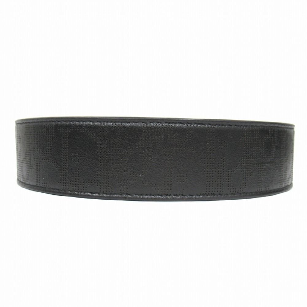 Dior Oblique Perforated Leather Belt Reversible CD Logo Silver Black