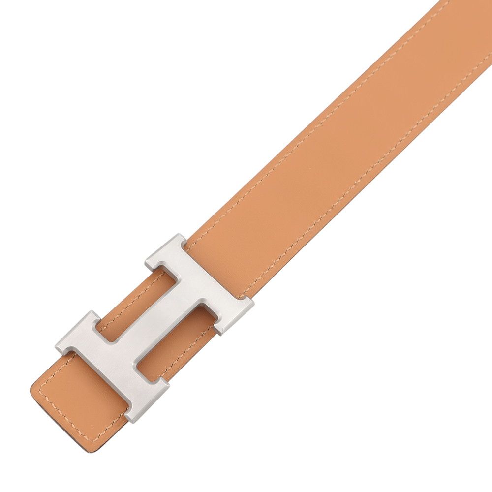 Hermes Belt Constance Dark Brown Matte Silver Porosus Leather 60