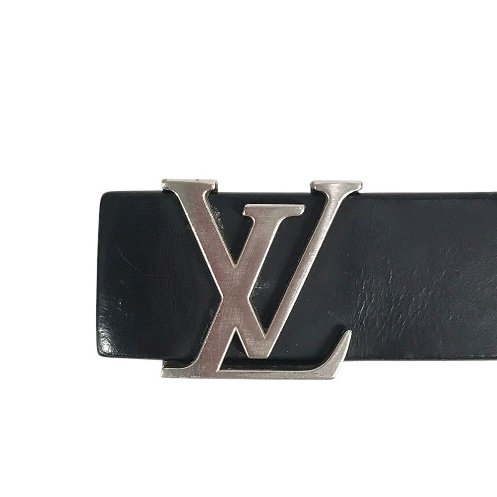 Louis Vuitton Belt Ceinture Initial Leather Black