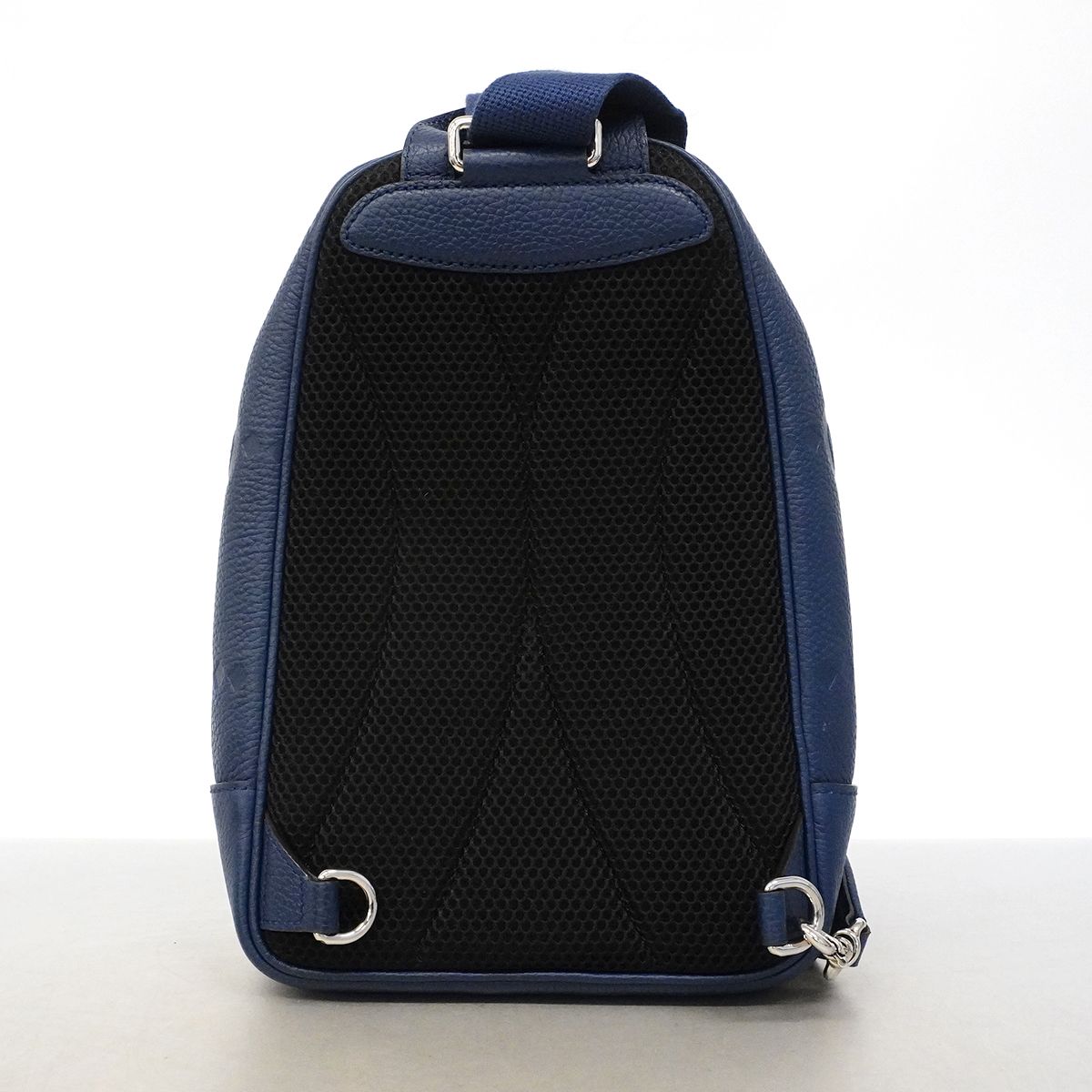 Gucci Belt Bag Jumbo GG Leather Blue Silver