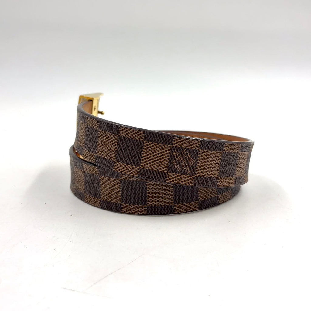 Louis Vuitton Ceinture Leather Brown Belt Gold