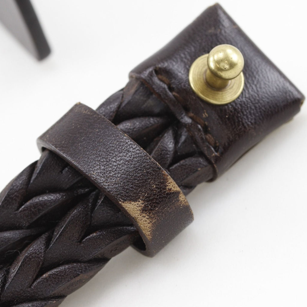 Gucci Mesh Leather Brown Belt