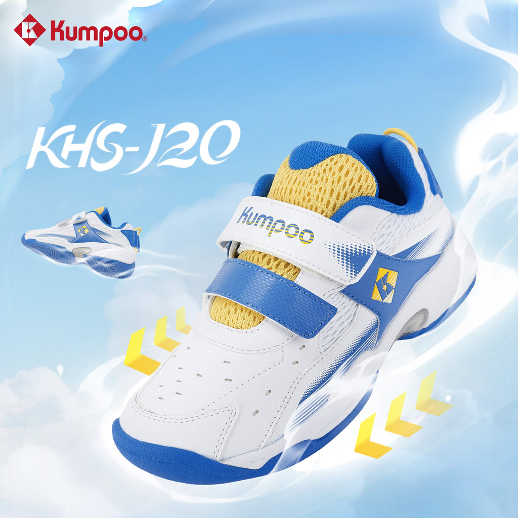 Kumpoo KHS-J20 Badminton Shoe(White/Blue)