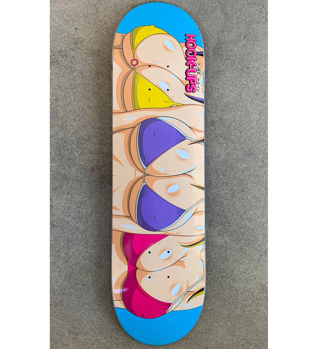Hook Ups Skateboard Deck 3 Girls 8.25" x 32"