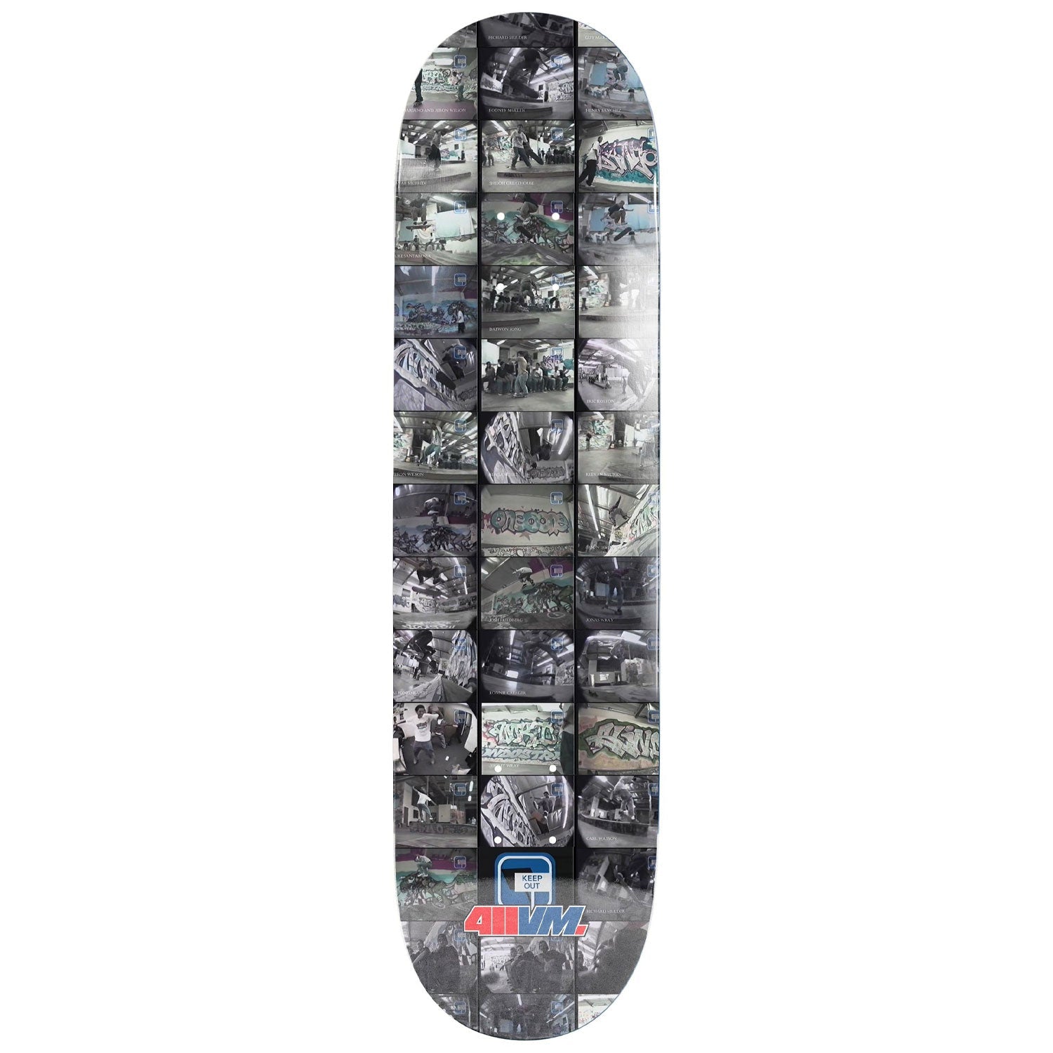 411VM Heritage Skateboard Deck Private Property Frame Grab Black 8.25" x 32"