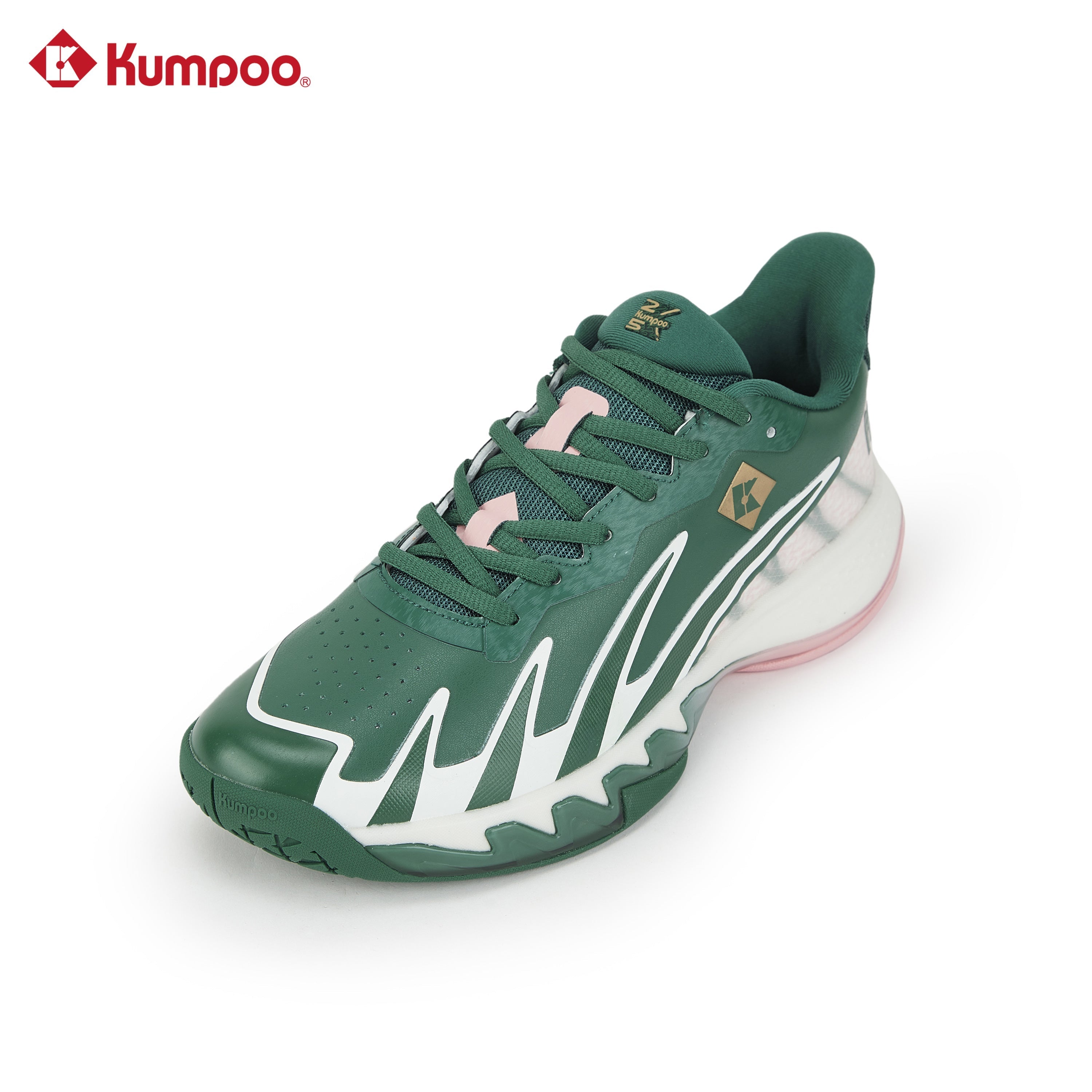 Kumpoo Badminton Shoe- KH-G828 25th(Green/Pink)