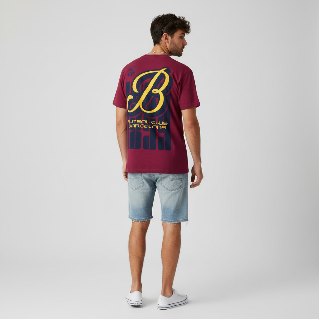 Sport Design Sweden FC Barcelona Men's Oversized Graphic Tee