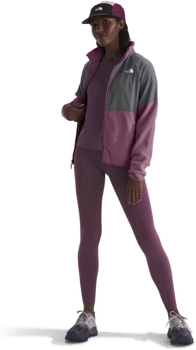 The North Face - Glacier Heavyweight Full Zip Jacket - Women's - Midnight Mauve/Smoked Pearl