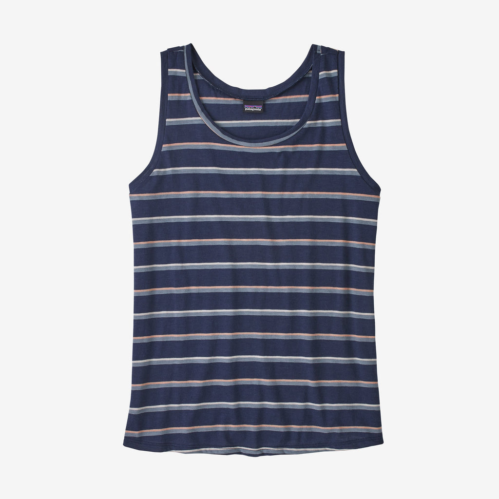 Patagonia Women's Mainstay Tank Top Canotta da donna Sunset Stripe: New Navy