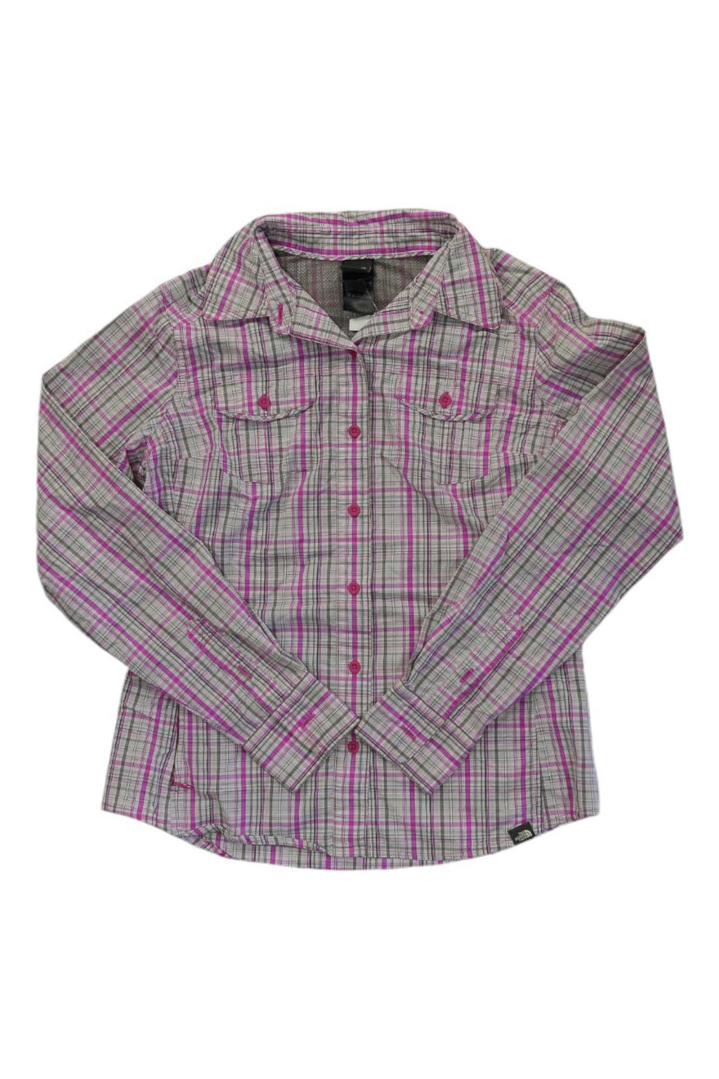 Womens Plaid Button Up Long Sleeve Shirt
