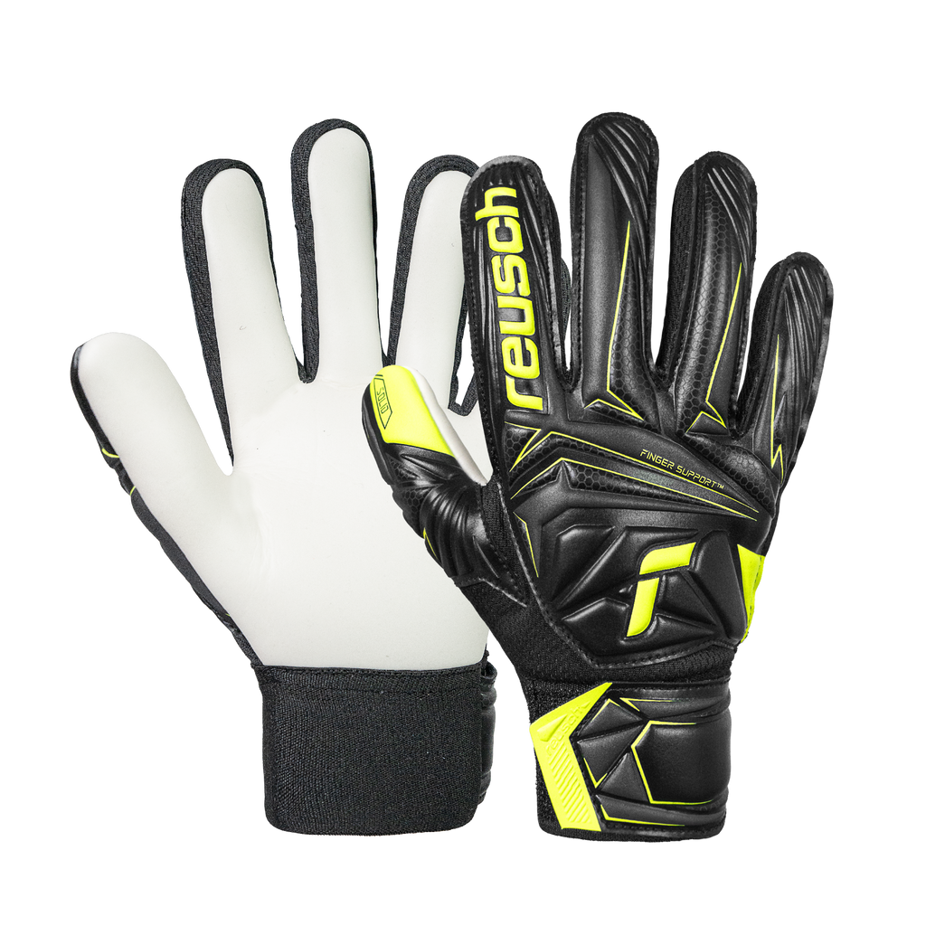 Reusch Attrakt Starter Solid Finger Support Junior Goalkeeper Gloves