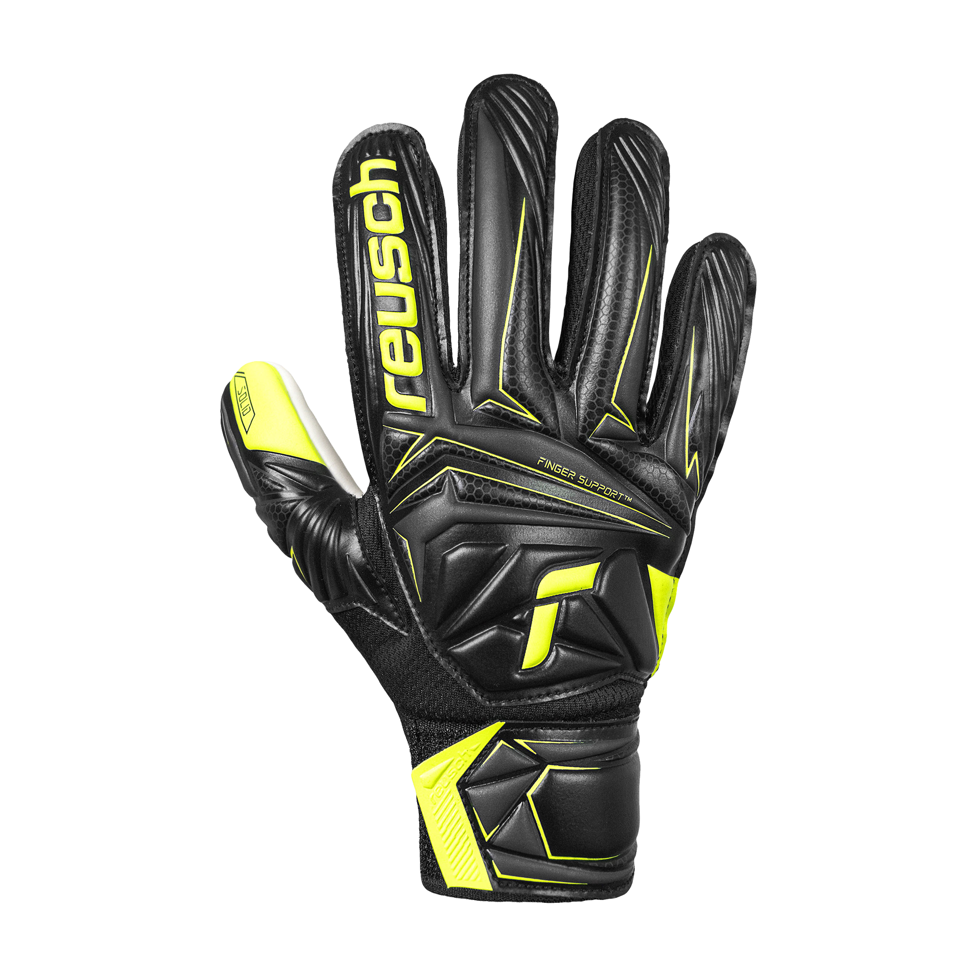 Reusch Attrakt Starter Solid Finger Support Junior Goalkeeper Gloves