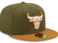 New Era Chicago Bulls Two-Tone Color Pack 9FIFTY Hat-Olive/Brown
