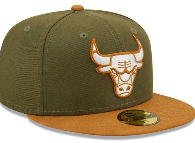 New Era Chicago Bulls Two-Tone Color Pack 9FIFTY Hat-Olive/Brown